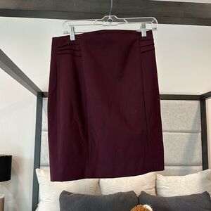 Maroon business skirt